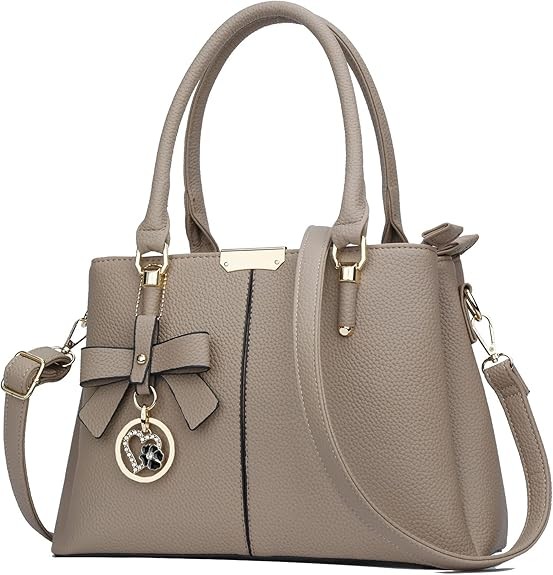 Women's Zipper Compartment Wallets and Tote Bags Top Handle Crossbody Bags Shoulder Bags Women's Bags Color: A-khaki