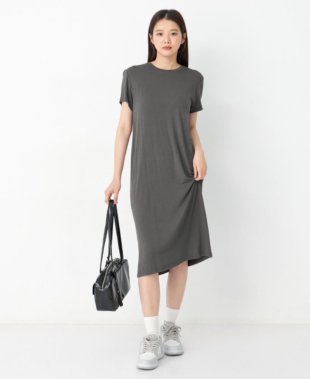 Women's round neck straight dress