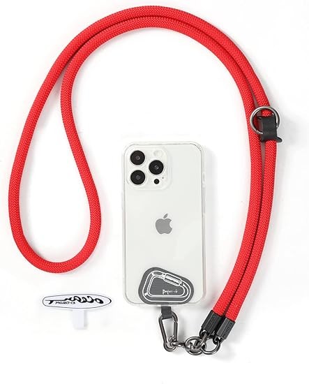project-cb Cell Phone Lanyard 1,Crossbody Phone Strap 2,Universal Neck Lanyard Color: Red