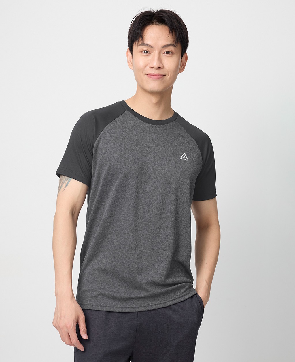Fast Comfort Wicking Lachlan Sleeve Left Chest Print Tee