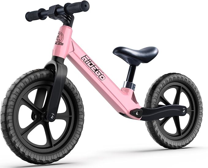 Ridego Toddler Balance Bike 2 Year Old,12Inch Colorful Lighting Kids Bike,Lightweight Push Bicycle with Adjustable Seat, Ride-on Toys Birthday Gift 2 3 4 5 Year Old Boys Girls