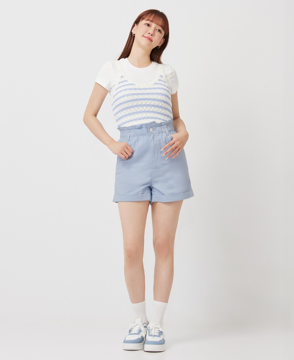 Women's elastic high waist shorts